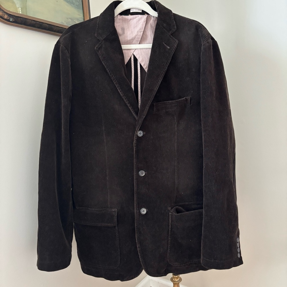 J. Crew Vintage Grandpacore Brown Corduroy Sport Coat Blazer Size Large - Picture 1 of 13
